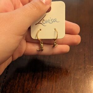 Lovisa Gold Boot Charm Earrings